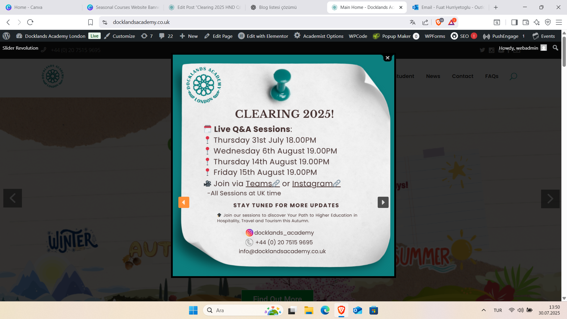 Website developing Course